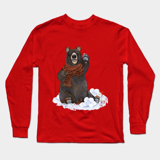 Loaded for Bear Long Sleeve T-Shirt by Julie Townsend Studio